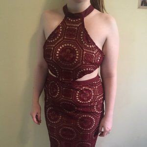 NWT Maroon Lace dress